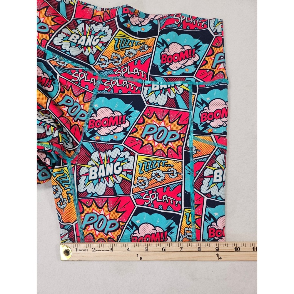 Constantly Varied Gear CVG Comic Pop Art Athletic Shorts Womens Medium 5in - Picture 7 of 10